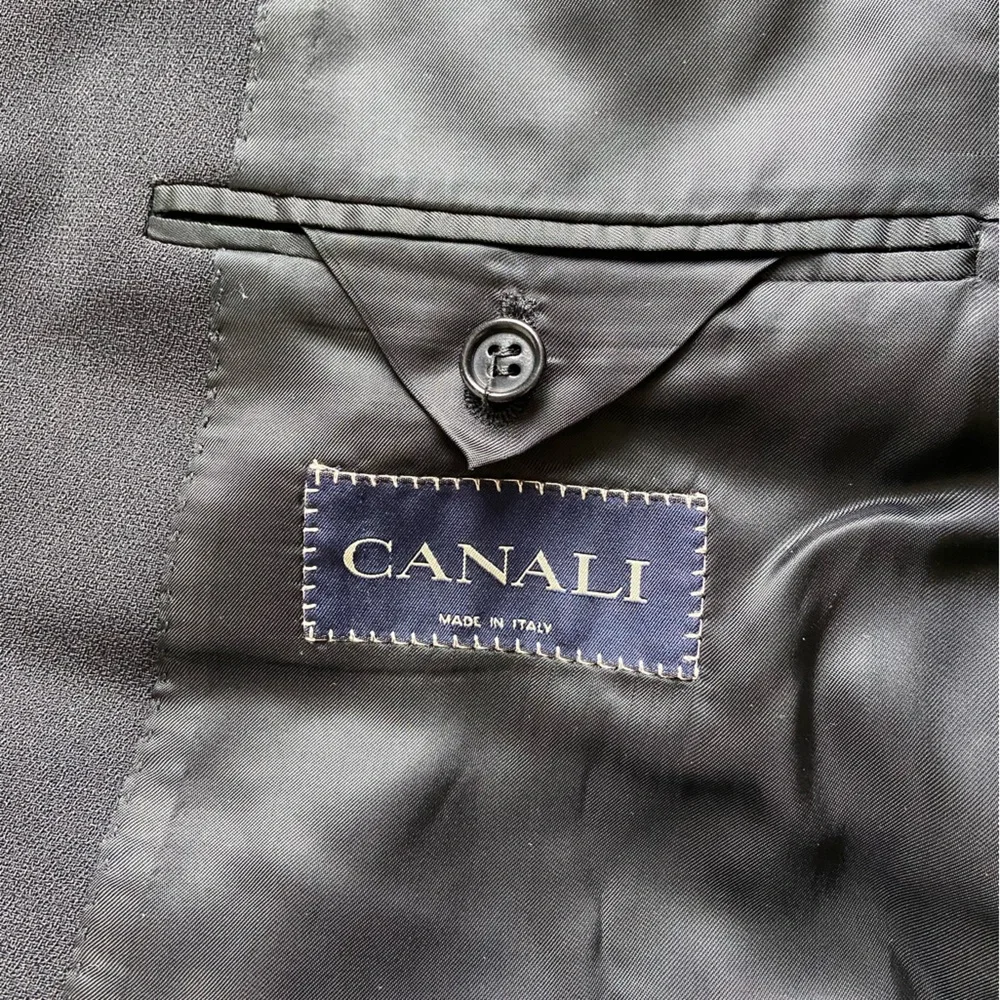 Canali Vintage Classic Black Men's Blazer - Picture 4 of 9